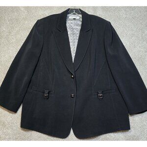 Tahari Arthur S. Levine Black Lined Business Dress Blazer Jacket Women's 20W